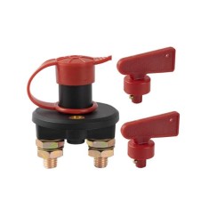 Bateria Interruptor de alimenta&ccedil;&atilde;o da do carro 12 V / 24 V isolador de desconex&atilde;o vermelho + 2 teclas
