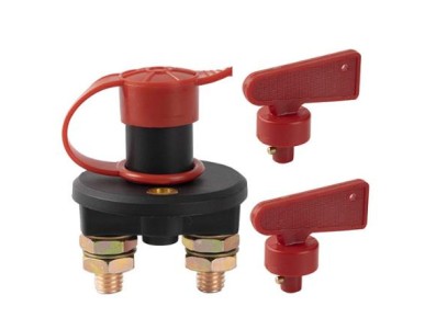 Bateria Interruptor de alimenta&ccedil;&atilde;o da do carro 12 V / 24 V isolador de desconex&atilde;o vermelho + 2 teclas - Imagem 1
