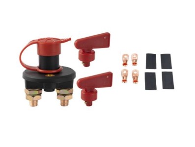 Bateria Interruptor de alimenta&ccedil;&atilde;o da de carro 12 V/24 V, isolador desconexo vermelho + 2 chaves + 4 pe&ccedil;as... - Imagem 1