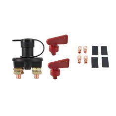 Bateria Interruptor de alimenta&ccedil;&atilde;o da de carro 12 V/24 V, isolador desconexo preto + 2 chaves + 4 pe&ccedil;as de...