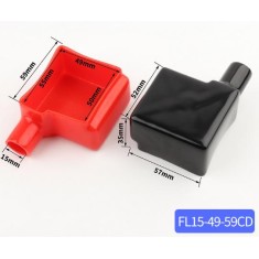 Bateria 1 par de botas de terminal de cobre protetor isolante FL15-49-59CD