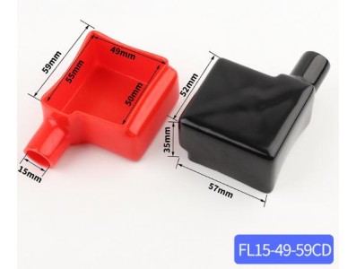 Bateria 1 par de botas de terminal de cobre protetor isolante FL15-49-59CD - Imagem 1