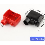 Bateria 1 par de botas de terminal de cobre protetor isolante FL17-40-55CD