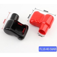 Bateria 1 par de botas de terminal de cobre protetor isolante FL18-40-58AB
