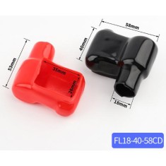 Bateria 1 par de botas de terminal de cobre protetor isolante FL18-40-58CD