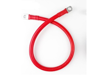 Cabo de conex&atilde;o de bateria 10 AWG com terminal M8 SC 20 CM vermelho - Imagem 1