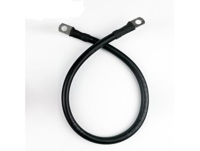 Cabo 4 AWG bateria conex&atilde;o com M8 SC terminal 30 CM preto - Imagem 1