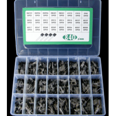 Kit de 840 pe&ccedil;as de transistores NPN/PNP plug-in