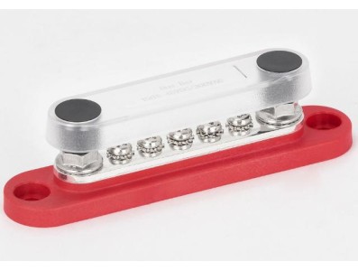 Barramento barra BB100-T2M6 150 A pot&ecirc;ncia Distribution bloco com capa vermelho - Imagem 1