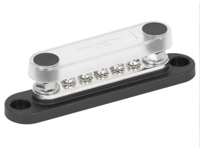 Barramento barra BB100-T2M6 150 A pot&ecirc;ncia Distribution bloco com capa preto - Imagem 1