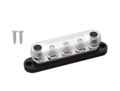 Barramento barra BB100-T5M6 150 A pot&ecirc;ncia Distribution bloco com capa preto - Imagem 1