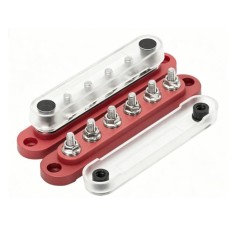 Barramento barra BB150-T6M6 150 A pot&ecirc;ncia Distribution bloco com capa vermelho