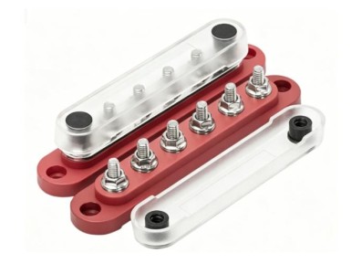 Barramento barra BB150-T6M6 150 A pot&ecirc;ncia Distribution bloco com capa vermelho - Imagem 1