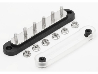 Barramento barra BB150-T6M6 150 A pot&ecirc;ncia Distribution bloco com capa preto - Imagem 1