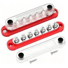 Barramento barra BB150-T7M6 150 A pot&ecirc;ncia Distribution bloco com capa vermelho