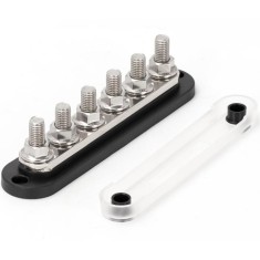 Barramento barra BB300-T6M10 300 A pot&ecirc;ncia Distribution bloco com capa preto