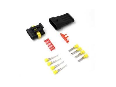 Conector &agrave; prova d'&aacute;gua el&eacute;trico de fio plugue para automotivo &agrave; prova d'&aacute;gua conector kit 4P - Imagem 1