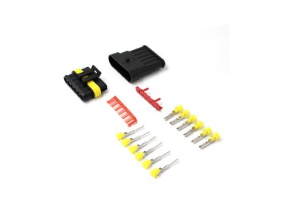 Conector &agrave; prova d'&aacute;gua el&eacute;trico de fio plugue para automotivo &agrave; prova d'&aacute;gua conector kit 6P - Imagem 1