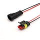 Cabo &agrave; prova d'&aacute;gua el&eacute;trico conector de fio plugue para automotivo &agrave; prova d'&aacute;gua conector kit com 10 cm 2P - Thumb 1
