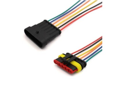 Cabo &agrave; prova d'&aacute;gua el&eacute;trico conector de fio plugue para automotivo &agrave; prova d'&aacute;gua conector kit com 10 cm 6P - Imagem 1