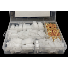 Kit 380 pe&ccedil;as 2,8 mm cabe&ccedil;as terminais macho e f&ecirc;mea