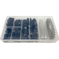 Kit 480 pe&ccedil;as conectores SM 2,54 mm macho/f&ecirc;mea (butt plugs) em estojo pl&aacute;stico