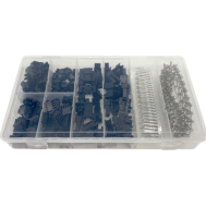 Kit 480 pe&ccedil;as conectores SM 2,54 mm macho/f&ecirc;mea (butt plugs) em estojo pl&aacute;stico