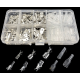 Kit 180 pe&ccedil;as de cabe&ccedil;as de fia&ccedil;&atilde;o, terminais e mangas protetoras para inserts de mola prensados a frio - Thumb - 1