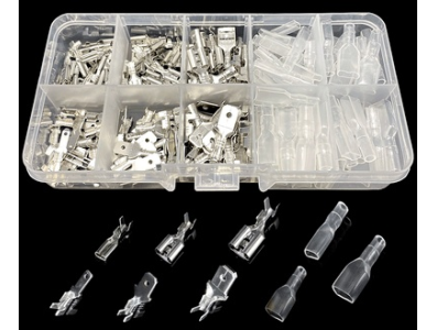Kit 180 pe&ccedil;as de cabe&ccedil;as de fia&ccedil;&atilde;o, terminais e mangas protetoras para inserts de mola prensados a frio - Imagem 1