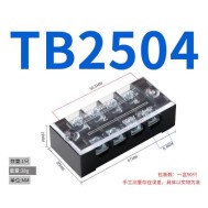Borne de liga&ccedil;&atilde;o duplo fileira barreira parafuso TB-2504 n&iacute;quel-revestido cobre