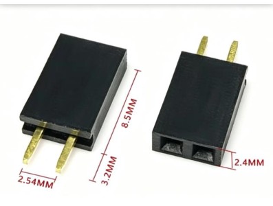 2.54 mm fileira &uacute;nica Pin Febarra de pinos macho 1x2P - Imagem 1