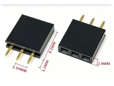 2.54 mm fileira &uacute;nica Pin Febarra de pinos macho 1x3P - Imagem 1