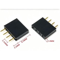 2.54 mm fileira &uacute;nica Pin Febarra de pinos macho 1x4P