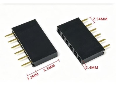 2.54 mm fileira &uacute;nica Pin Febarra de pinos macho 1x6P - Imagem 1