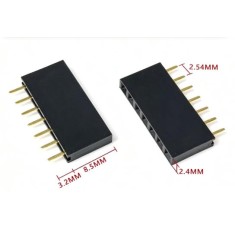 2.54 mm fileira &uacute;nica Pin Febarra de pinos macho 1x7P