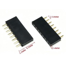2.54 mm fileira &uacute;nica Pin Febarra de pinos macho 1x8P