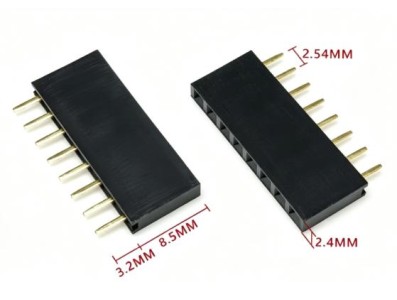 2.54 mm fileira &uacute;nica Pin Febarra de pinos macho 1x8P - Imagem 1