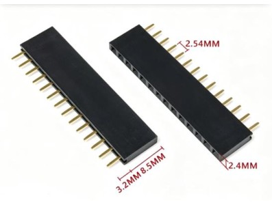 2.54 mm fileira &uacute;nica Pin Febarra de pinos macho 1x14P - Imagem 1