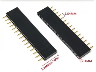 2.54 mm fileira &uacute;nica Pin Febarra de pinos macho 1x15P - Imagem 1