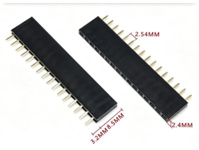 2.54 mm fileira &uacute;nica Pin Febarra de pinos macho 1x16P - Imagem 1