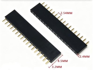 2.54 mm fileira &uacute;nica Pin Febarra de pinos macho 1x17P - Imagem 1