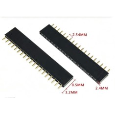 2.54 mm fileira &uacute;nica Pin Febarra de pinos macho 1x19P