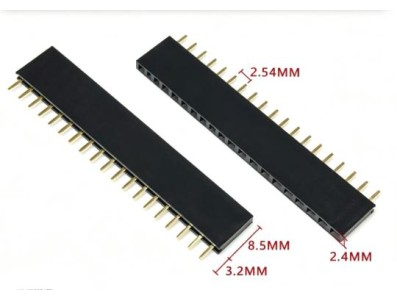 2.54 mm fileira &uacute;nica Pin Febarra de pinos macho 1x19P - Imagem 1