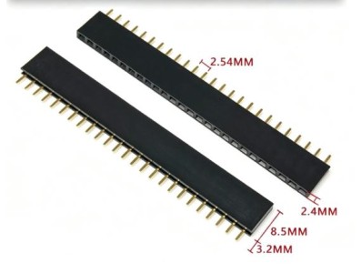 2.54 mm fileira &uacute;nica Pin Febarra de pinos macho 1x25P - Imagem 1