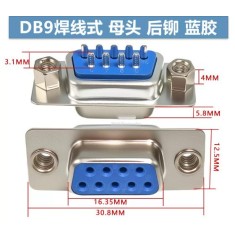 Conector DB9 f&ecirc;mea azul tipo 2