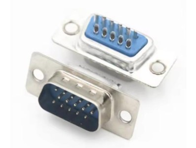 Conector DB15 macho 3 fileiras azul - Imagem 1