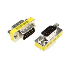 Adaptador DB15 mini de g&ecirc;nero 3 fileiras macho para macho