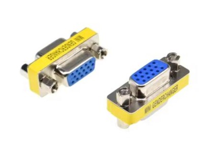 Adaptador DB15 mini de g&ecirc;nero 3 fileiras Femacho para f&ecirc;mea - Imagem 1