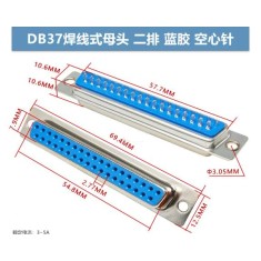 Conector DB37 f&ecirc;mea 2 fileiras azul