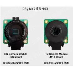 M&oacute;dulo Raspberry Pi HQ Camera -M12 montagem
